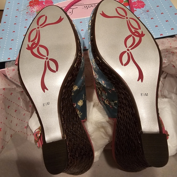 Poetic Licence Softer side green sorbet Peep Slingback Wedge 8.5M New in Box - Picture 13 of 13